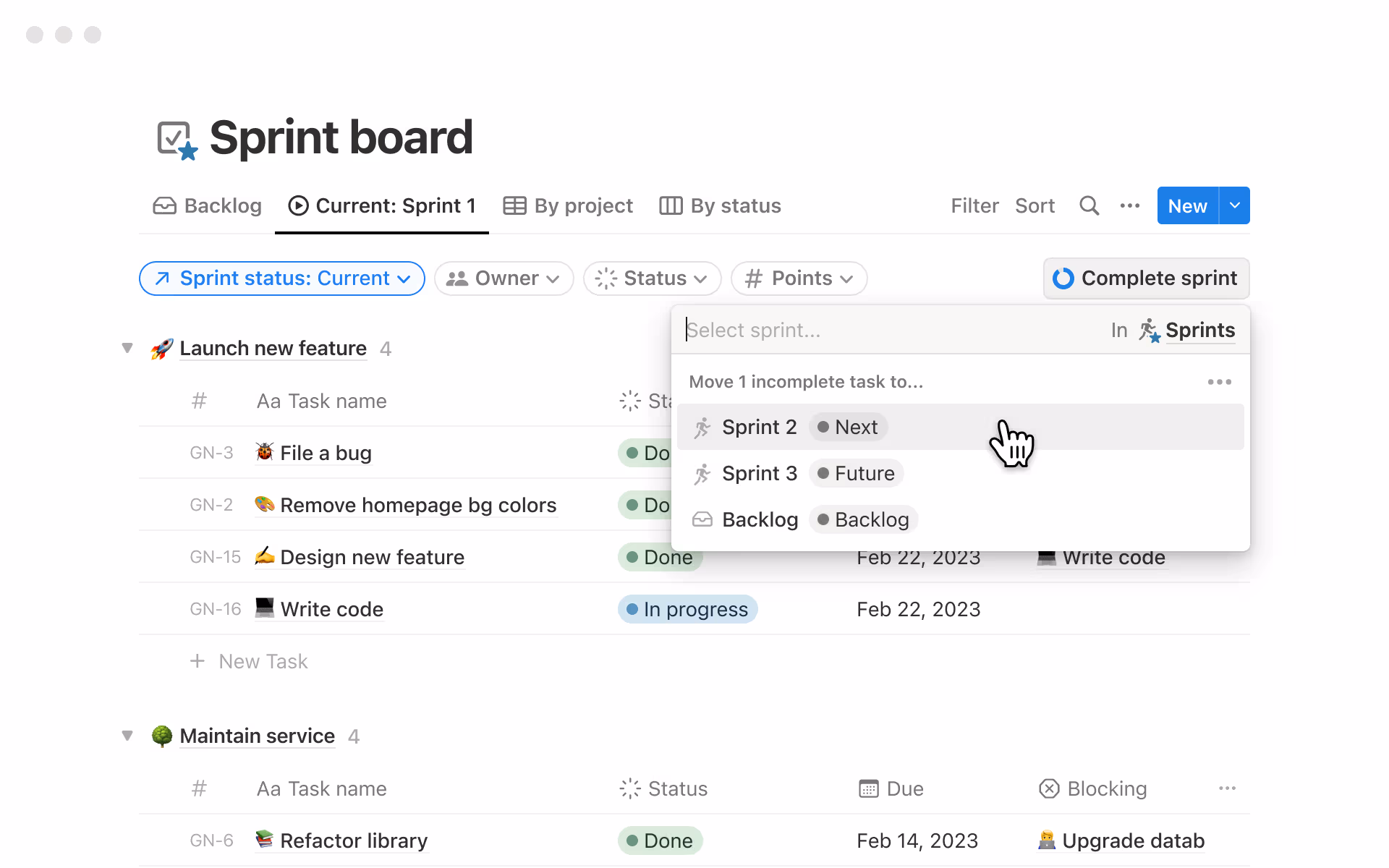 Sprint board
